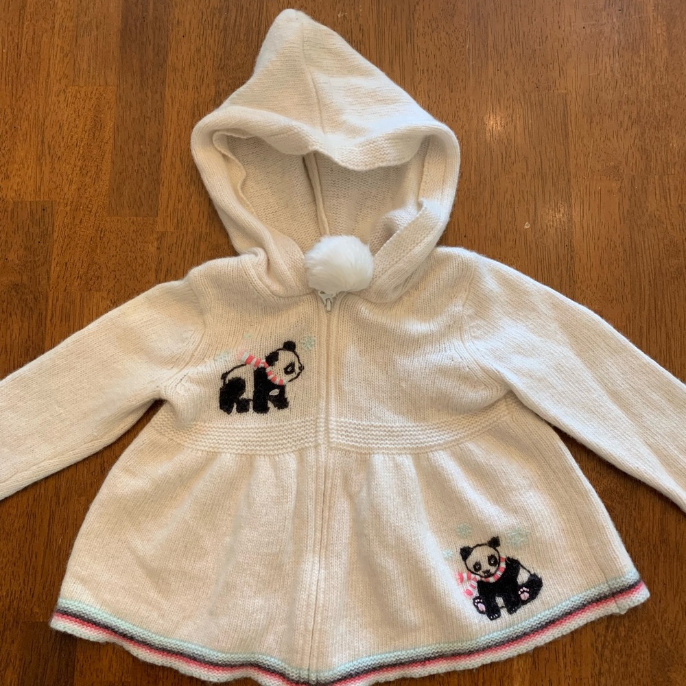 Janie and Jack girls knit zip up sweater